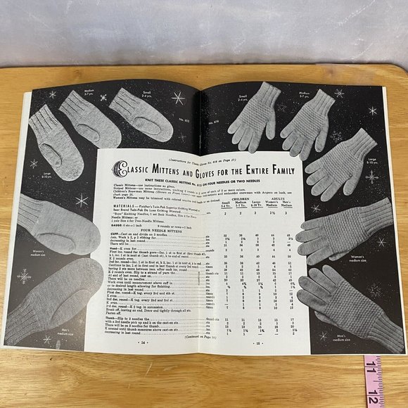 Vintage 1953 Patterns Gloves and Mittens Bernhard Ulmann Knit Crochet - Picture 5 of 6